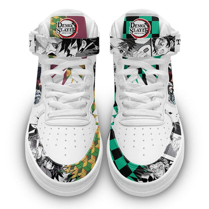 Tanjiro Giyu Sneakers Air Mid Anime Shoes Mix Manga