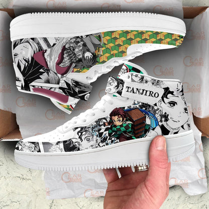 Tanjiro Giyu Sneakers Air Mid Anime Shoes Mix Manga