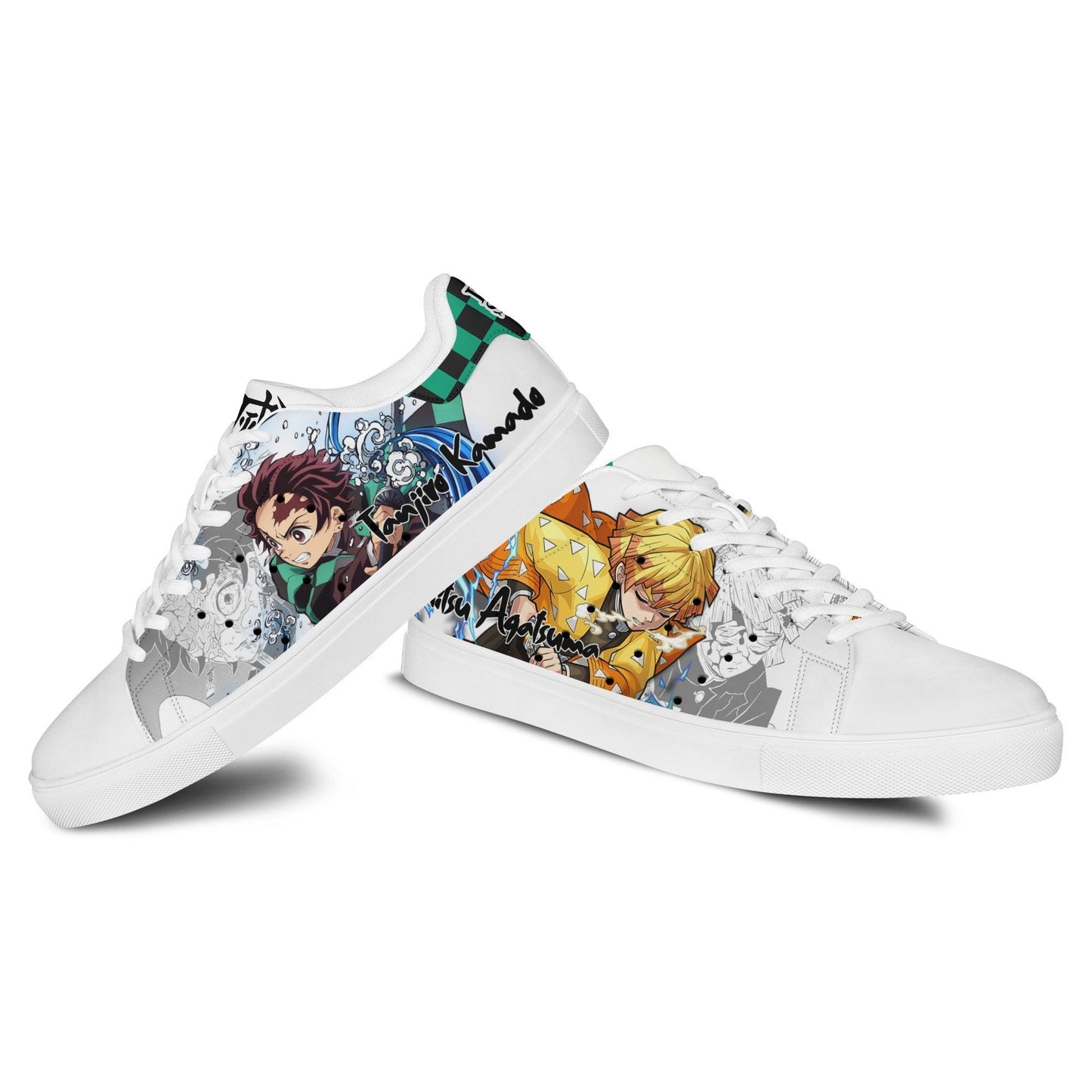 Tanjiro and Zenitsu Skate Sneakers Custom Anime Shoes