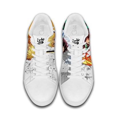 Tanjiro and Zenitsu Skate Sneakers Custom Anime Shoes