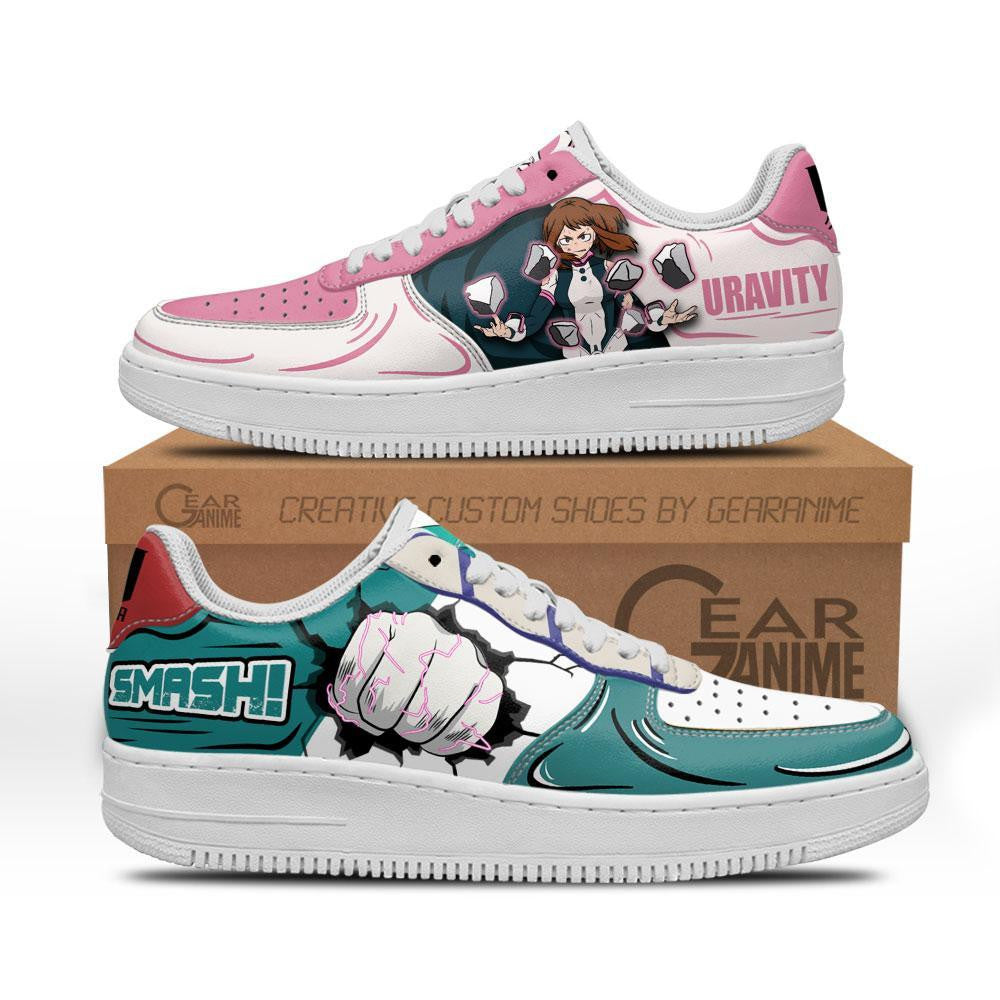 Uraraka and Deku Sneakers Custom Anime Shoes