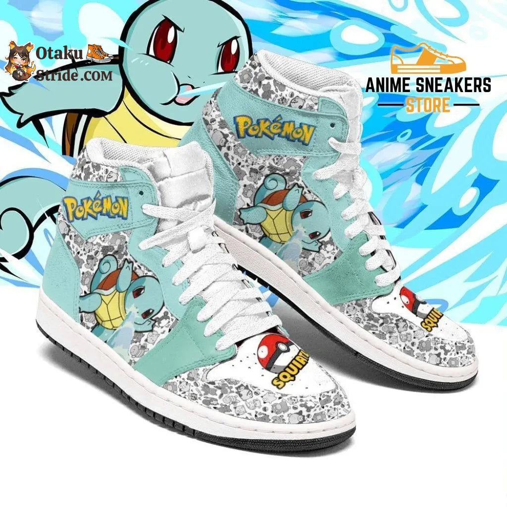 Pokemon Shoes Squirtle Sneakers Perfect for Pokemon Fans!