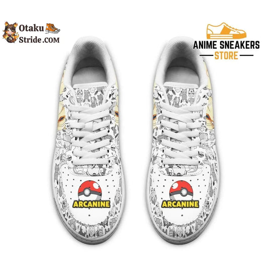 Arcanine Pokemon Air Force Style Shoes Perfect for Pokemon Fans!