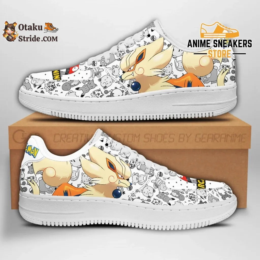 Arcanine Pokemon Air Force Style Shoes Perfect for Pokemon Fans!