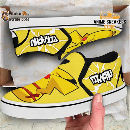 Custom Pokemon Shoes Pikachu Slip Ons for Pokemon Fans