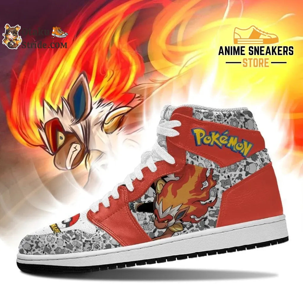 Custom Infernape Pokemon Sneakers – Cute Pokemon Fan Footwear