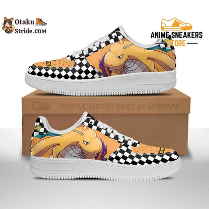 Custom Pokemon Dragonite Checkerboard Anime Sneakers