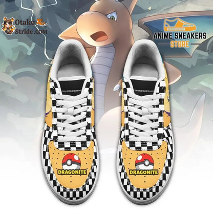 Custom Pokemon Dragonite Checkerboard Anime Sneakers