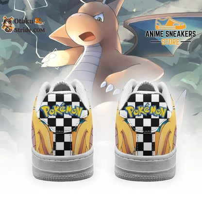 Custom Pokemon Dragonite Checkerboard Anime Sneakers