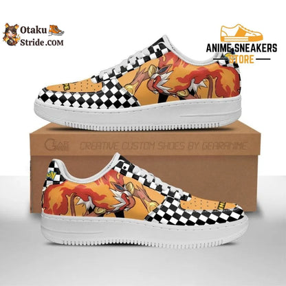 Custom Pokemon Infernape Checkerboard Anime Sneakers