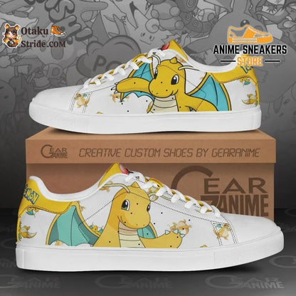 Custom Pokemon Dragonite Anime Skate Shoes Shred with anime style