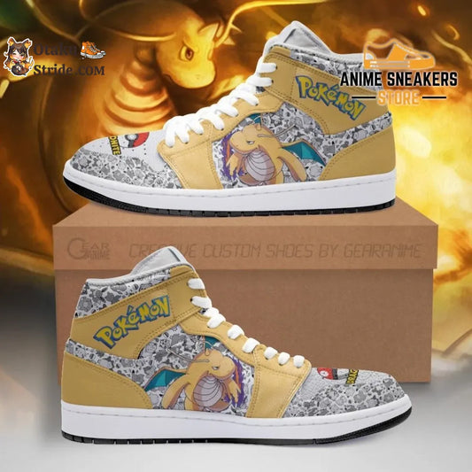 Custom Pokemon Dragonite Anime Sneakers Bold footwear for trainers