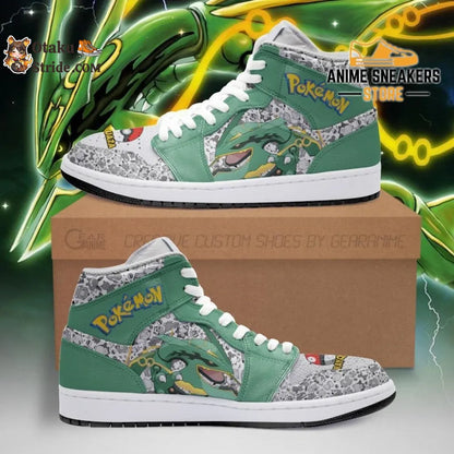 Custom Pokemon Rayquaza Anime Sneakers Elevate your anime look