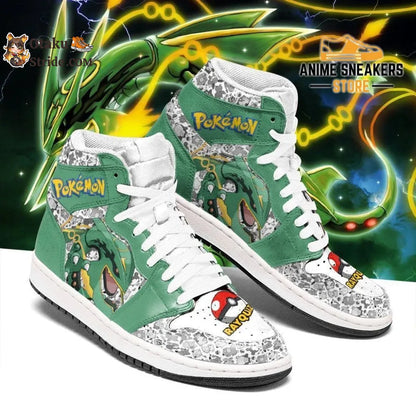 Custom Pokemon Rayquaza Anime Sneakers Elevate your anime look