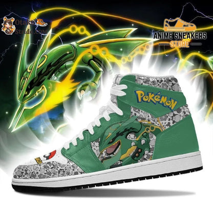 Custom Pokemon Rayquaza Anime Sneakers Elevate your anime look