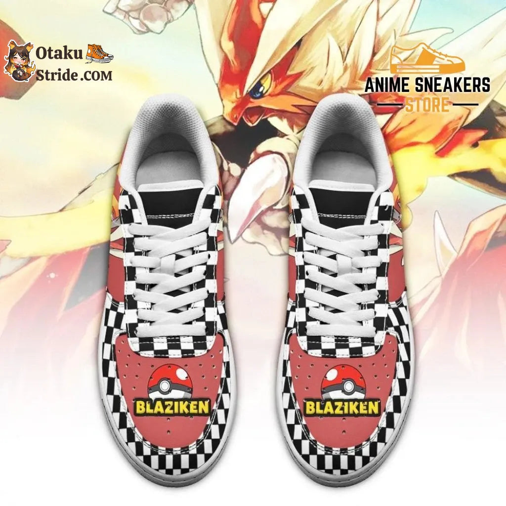 Custom Pokemon Blaziken Anime Checkerboard Shoes A classic anime twist