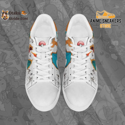 Custom Pokemon Charizard Anime Skate Shoes Fiery style for trainers