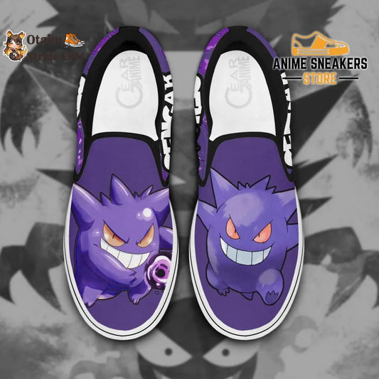 Custom Pokemon Gengar Anime Slip-On Shoes Comfort and cool collide