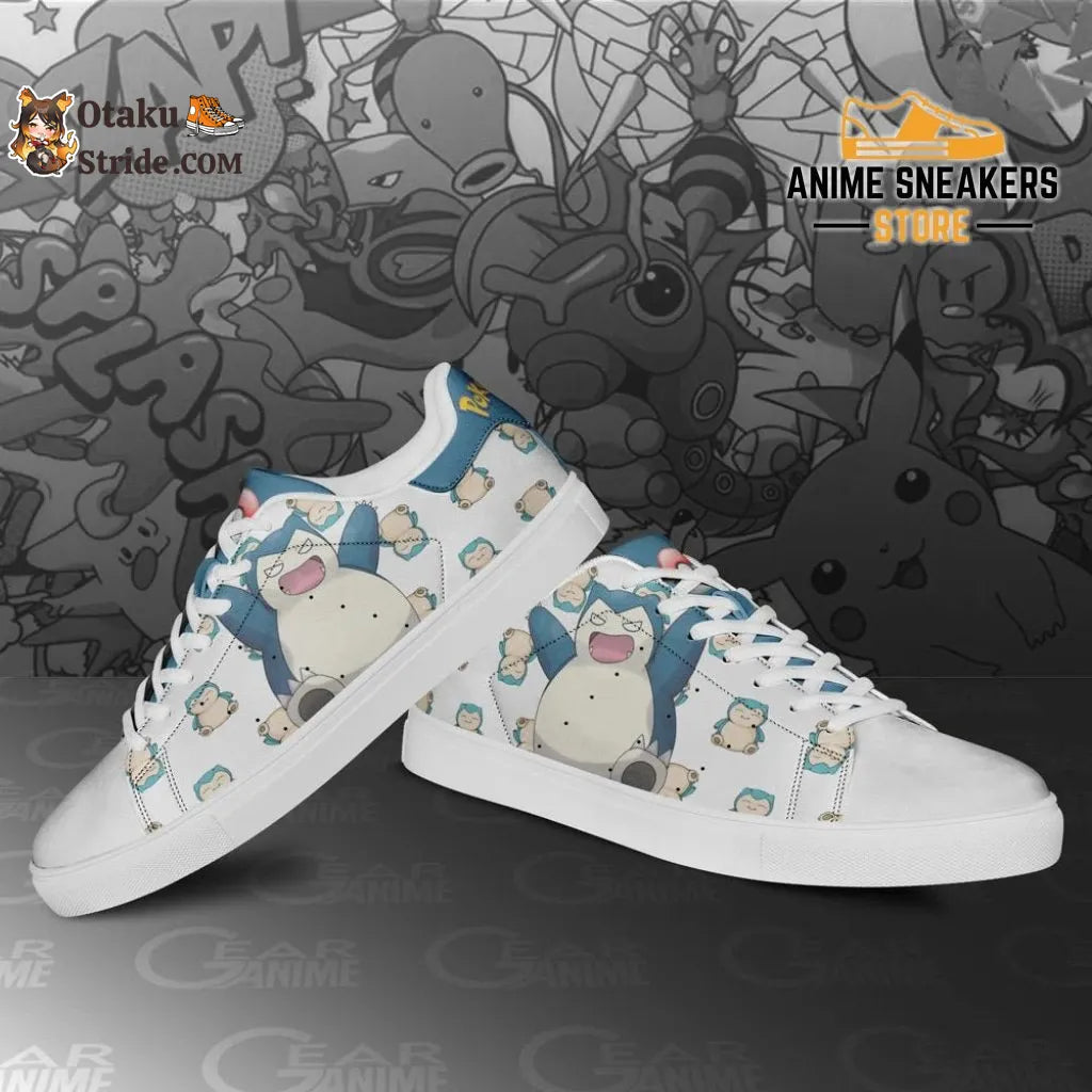 Custom Pokemon Snorlax Anime Skate Shoes Spooky and stylish footwear