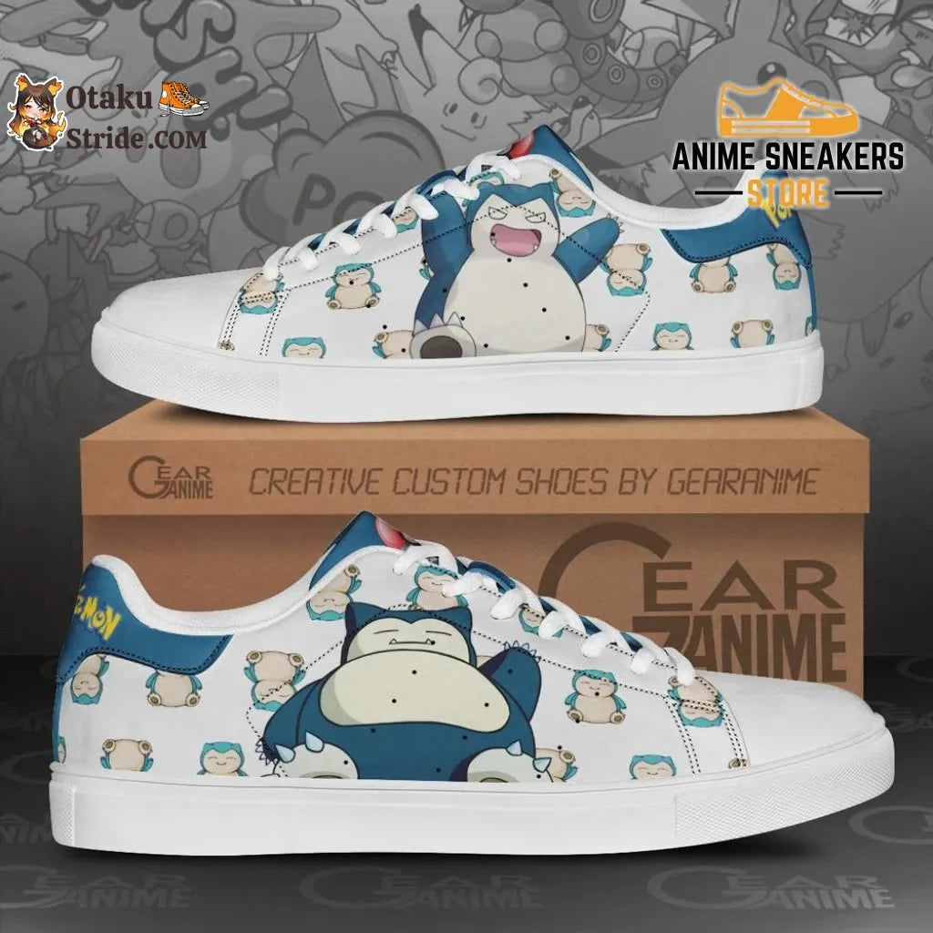 Custom Pokemon Snorlax Anime Skate Shoes Spooky and stylish footwear