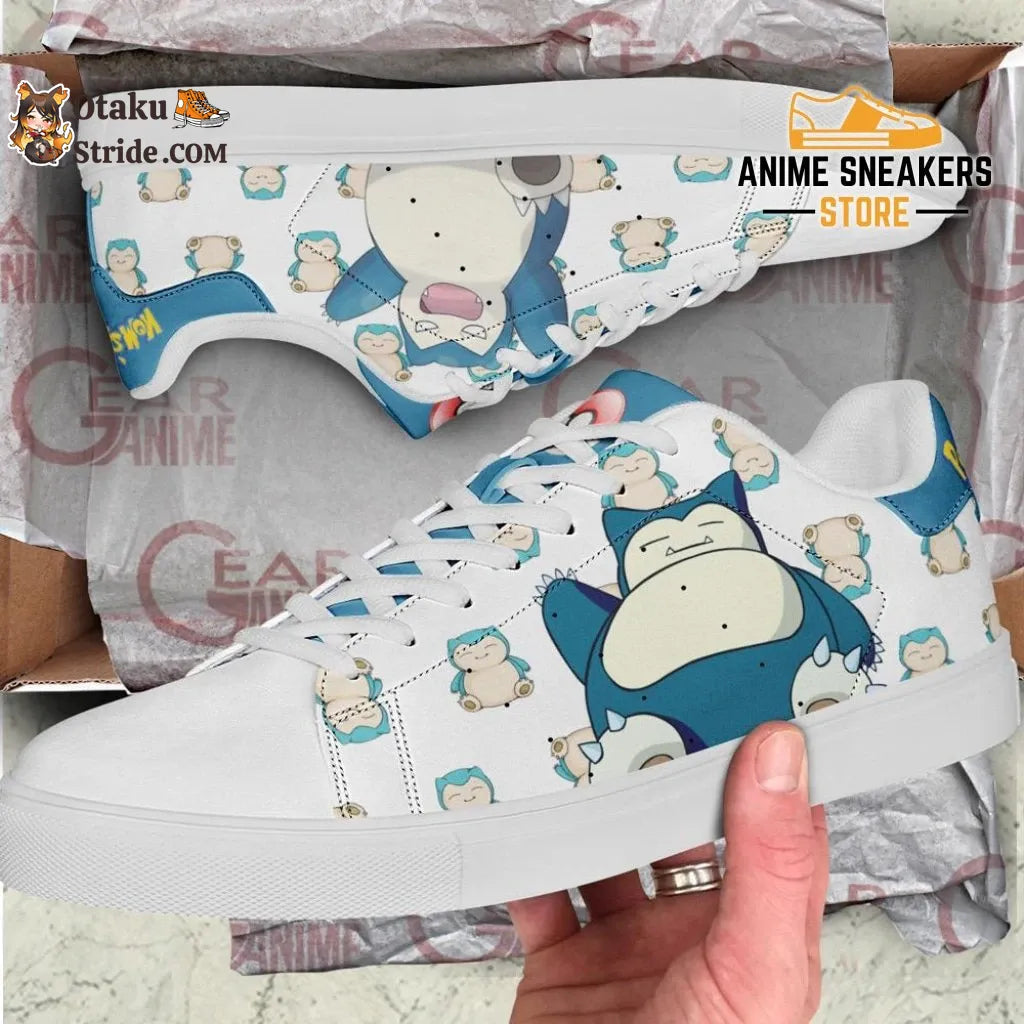 Custom Pokemon Snorlax Anime Skate Shoes Spooky and stylish footwear