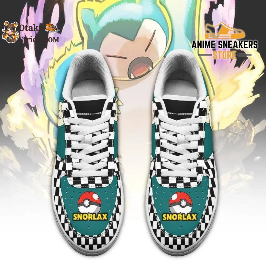 Custom Pokemon Snorlax Anime Checkerboard Sneakers A classic anime twist