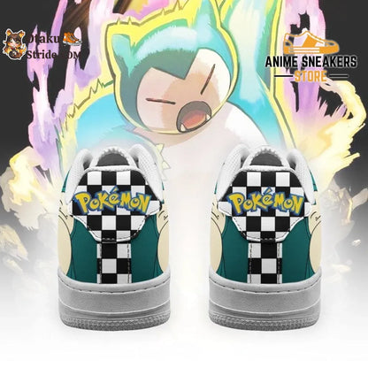 Custom Pokemon Snorlax Anime Checkerboard Sneakers A classic anime twist