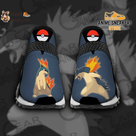 Custom Pokemon Typhlosion Anime Shoes Fiery style for trainers