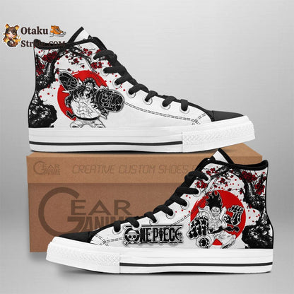 Anime Luffy Gear 4 High Top Sneakers – One Piece Japan Style Footwear