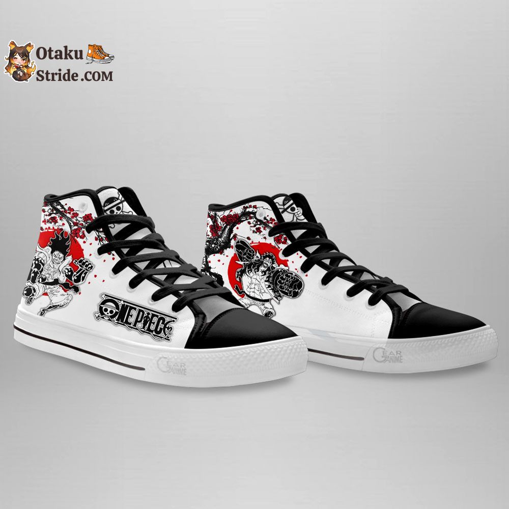 Anime Luffy Gear 4 High Top Sneakers – One Piece Japan Style Footwear