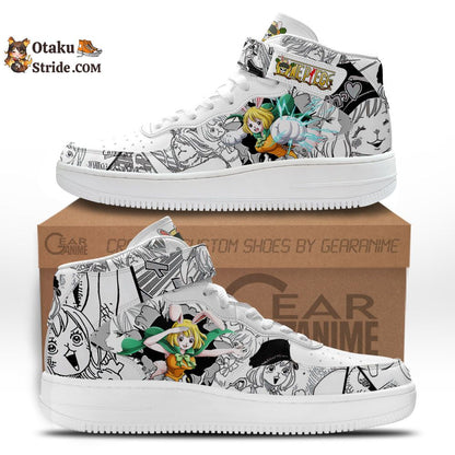 Custom Anime Carrot Sneakers – One Piece Manga Mix Air Mid Shoes