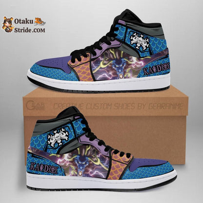 Custom Anime Kaido Dragon Form Sneakers – One Piece Shoes for Fans