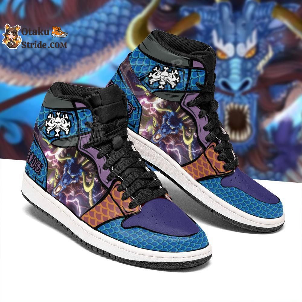 Custom Anime Kaido Dragon Form Sneakers – One Piece Shoes for Fans