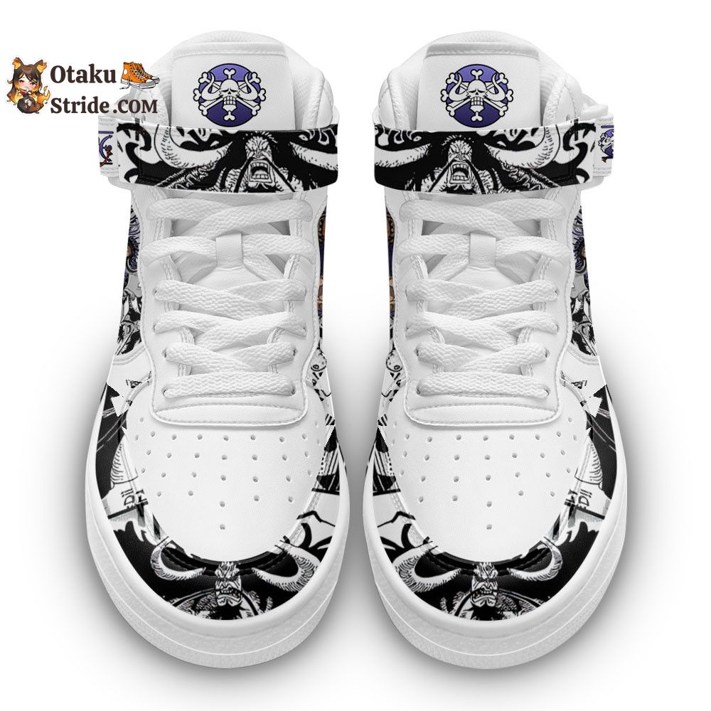 Custom Anime Kaido Sneakers Air Mid One Piece Manga Shoes for Fans