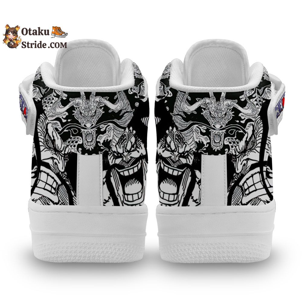 Custom Anime Kaido Sneakers Air Mid One Piece Manga Shoes for Fans