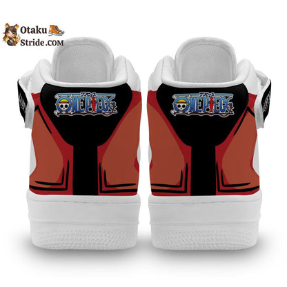 Custom Anime Luffy Sneakers – One Piece Air Mid Shoes for Fans