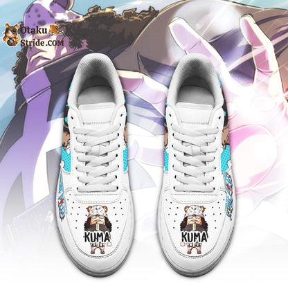 Custom Anime One Piece Air Sneakers Featuring Bartholomew Kuma Design