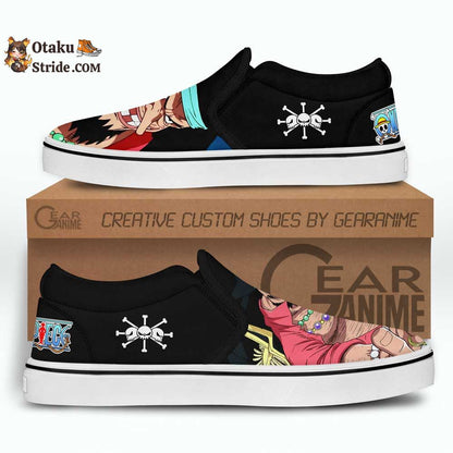 Custom Anime One Piece Blackbeard Slip On Sneakers