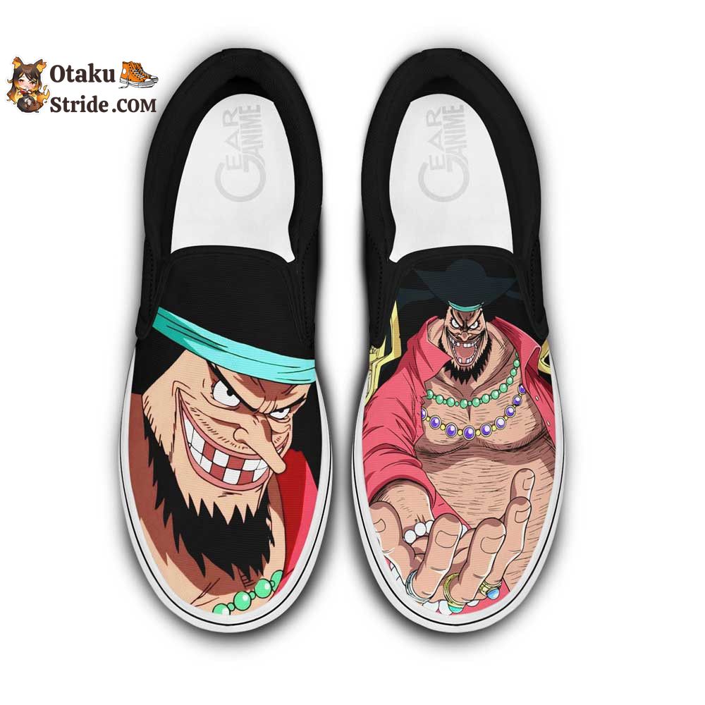 Custom Anime One Piece Blackbeard Slip On Sneakers