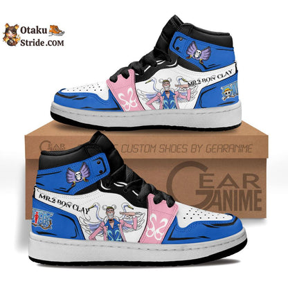 Custom Anime One Piece Bon Clay Kids Sneakers