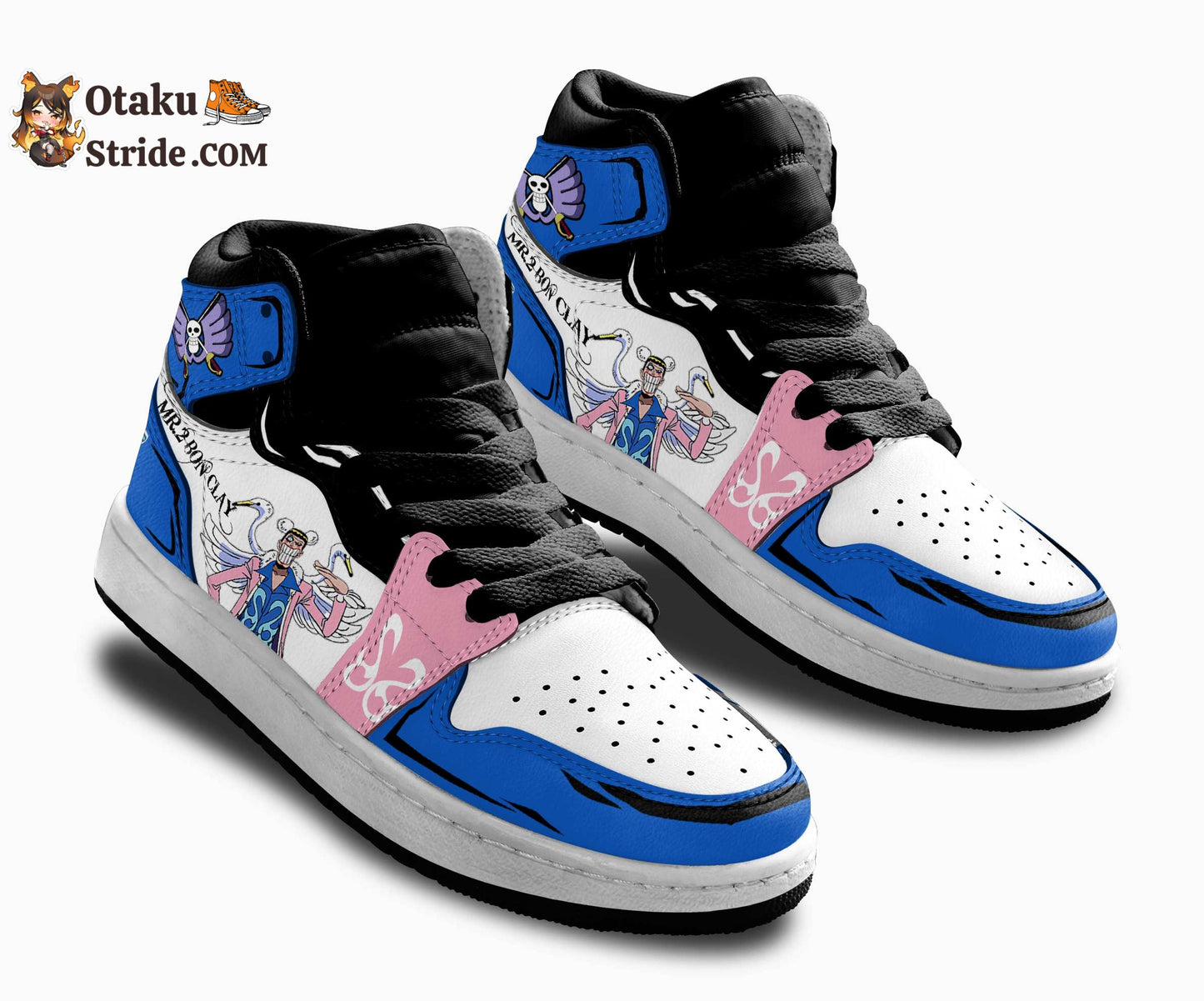 Custom Anime One Piece Bon Clay Kids Sneakers