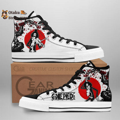 Custom Anime One Piece High Top Shoes – Brook Sneakers with Japan Style Print