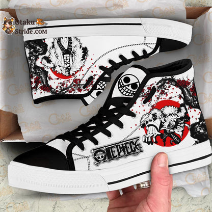 Custom Anime One Piece High Top Shoes – Doflamingo Sneakers Japan Style