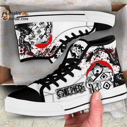 Custom Anime One Piece High Top Shoes – Jinbe Sneakers with Japan Style Print