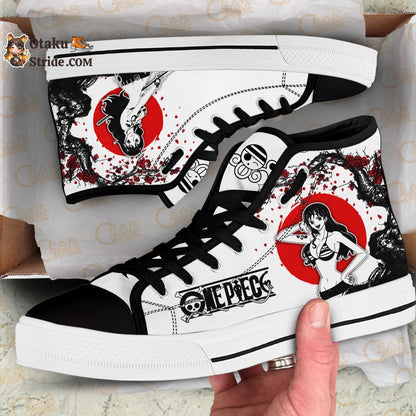 Custom Anime One Piece High Top Shoes – Nami Sneakers with Japan Style Print