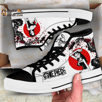 Custom Anime One Piece High Top Shoes – Nico Robin Sneakers with Japan Style Print