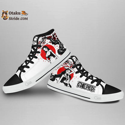 Custom Anime One Piece High Top Shoes – Nico Robin Sneakers with Japan Style Print