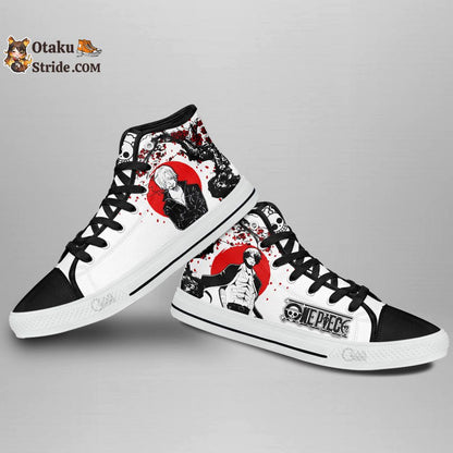 Custom Anime One Piece High Top Sneakers – Sanji Inspired Japan Style Footwear