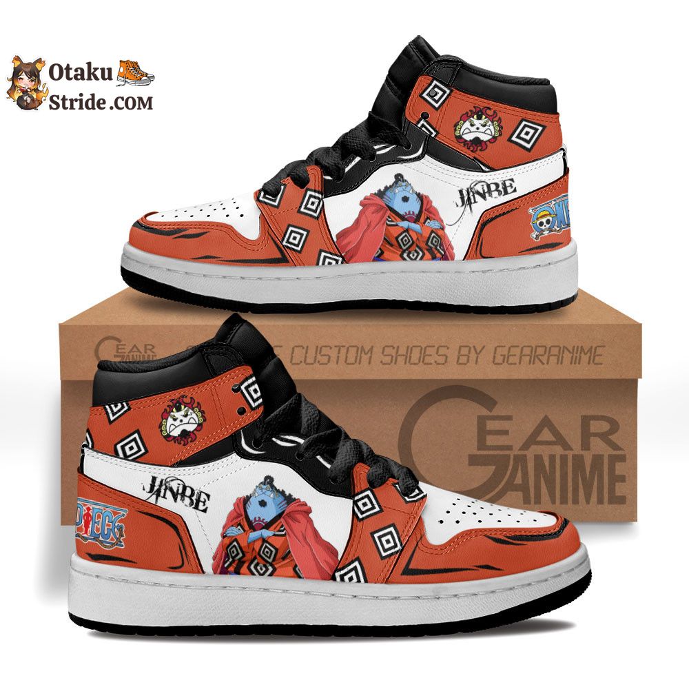 Custom Anime One Piece Jinbe Kids Sneakers – Unique Printed Footwear