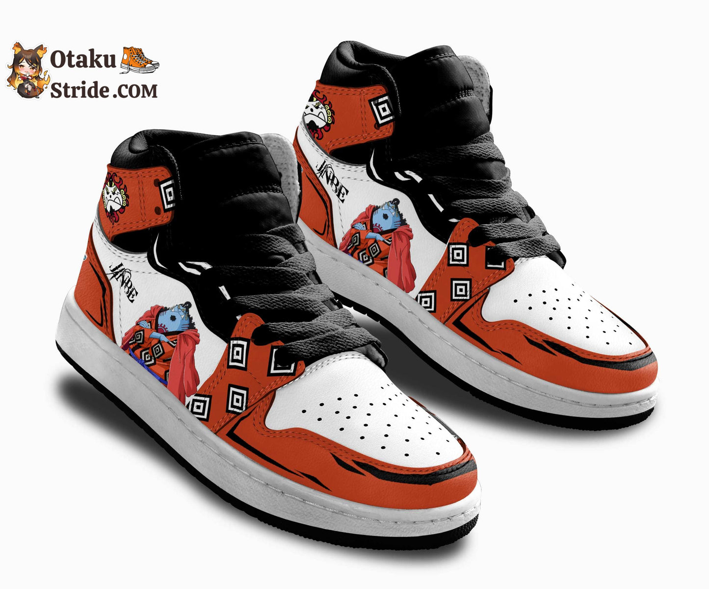 Custom Anime One Piece Jinbe Kids Sneakers – Unique Printed Footwear